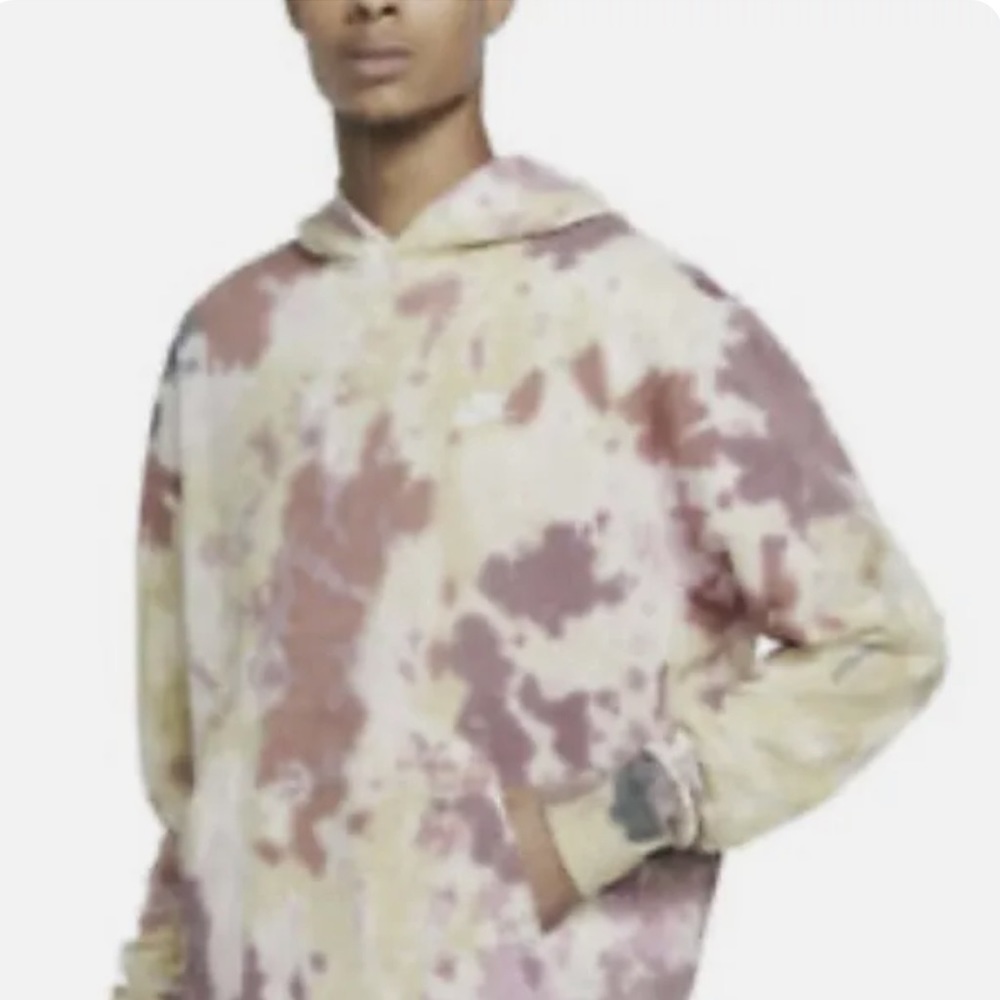 NIKE SPORTSWEAR TYE DYE CAMO PULLOVER HOODIE CU4345 MEN - Picture 16 of 16
